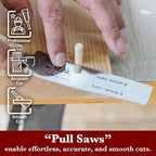 SUIZAN Flush Cut Saw 5" - Professional Japanese Pullsaw Ryoba Double Edge Handsaw Woodworking Tools