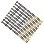 Drill Bit, 4.5mm Cutting Diameter, 4341 HSS Gold and Black 118° Cutting Angle Number Jobber Bits - (Applications: for Drilling Soft Metal Plastic Wood), 10-Pieces