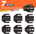 Electric Crimping Tool and Electric Wire Crimper for Heat Shrink, Terminal, and Micro Crimping Tool Kit with Pre-insulated, Tubular, Non Insulated Connectors