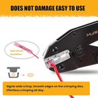 Mulwark Wire Crimping Tool for Heat Shrink, Wire Crimper AWG 10-22 | Professional Wire Crimpers-Crimping Pliers for Automotive, Marine & DIY Electrical Projects