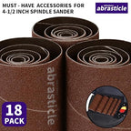 18 Pack Spindle Sander Sleeves, Sanding Sleeves for Oscillating Sander, 150 Grit Sandpaper, 4-1/2" Length, Each 3 of 1/2",3/4",1",1-1/2", 2", 3" Diameter