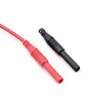 zhenyu 2Pcs Multimeter Test Lead Extension Male to Female Connector 4mm Banana Plug to Jack Heavy Duty 14AWG Silicone Wires Meter Leads Probes 3 Feet