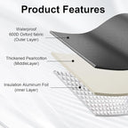 AC Pipe Cover Insulation Sleeve, 72x10.2in Universal HVAC Line Set Cover, Heavy-Duty 600D Oxford Waterproof with Reflective Foil, Prevents Freezing & Condensation for Mini Split/Heat Pump Lines