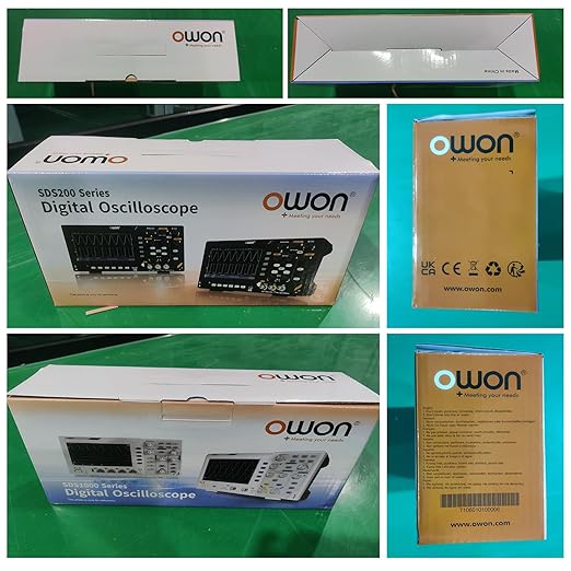 OWON Oscilloscope 100MHz Bandwidth, 2+1 Channel Digital Oscilloscope 3 in 1 Functions with 25MHz Function Generators with 7” LCD Display Support 30 Automatic Waveform Measurements OWON SDS210S