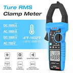 MESTEK Digital Clamp Meter Multimeter with Inrush Current, 1000A TRMS Amp Voltage Tester with VFD & LOZ Mode; Measures AC/DC Current Voltage Temperature Resistance Capacitance Frequency Continuity NCV
