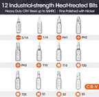 ValueMax 13-in-1 Multi-bit Ratcheting Screwdriver Set Tool All in One, Portable Multi-purpose Ratchet Screw-driver, Slotted/Philips/Torx/Square