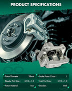SCITOO Rear Left Brake Caliper With Bracket 19B2675 Compatible For Acura MDX 2001-2006 For Honda Pilot 2003-2008
