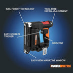 Worx Nitro WX843L 20V Power Share 3/8" Cordless Crown Stapler