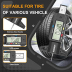GODESON Digital Tyre Tread Depth Gauge UK,0-25.4 Mm Inch Tyre Guage Digital with Large LCD Display and Tire Tread Depth Measuring Tool for Cars,Trucks,Moto