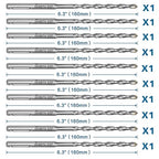 10-Piece 5/32" SDS Plus Drill Bits Rotary Hammer Drill Bit Set, Carbide Tipped for Drilling Concrete Cement Porcelain Tiles Ceramic Pots Stone Brick, Diameter 4mm, 160mm Long, SDS Plus Shank.