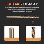 Drill Bit, 1/8" Cutting Diameter (3.175mm), 4241 HSS Black and Gold 118° Cutting Angle Versatile Jobber Bits - (Applications: for Drilling Plastic Wood Soft Thin Metal), 6-Pieces