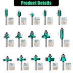 CSOOM 30PCS Router Bits Set - 1/4Inch Shank with Professional Woodworking Tools for Precision Carving and Versatile Applications