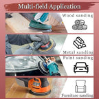 100 PCS 100 Grit 5 Inch Sanding Discs, Hook and Loop Sandpaper for Random Orbital Sander