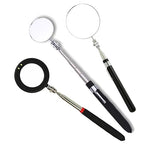 3pcs Telescoping Inspection Circular Mirror with 2 LED Inspection Mirror Mirror on a Stick extendable Mirror Automotive Mirror Large Inspection Mirror 360 Mirror