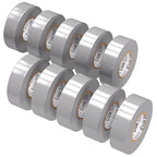 OHLECTRIC Professional Grade Vinyl Electrical Tape (10 Pack) Grey - 7 Mil Thick Flame-Retardant, Heat & Weather Resistant 3/4 Inch x 60 Feet | Ideal for Contractors & Electricians