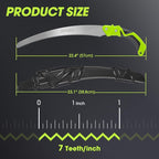 DNA MOTORING 15.5in Hand Pruning Saw, Hand-Held Garden Saw, Curved Blade Waist Saw for Tree Branches Trimming, Gardening, Woodworking, w/Scabbard, TOOLS-00594
