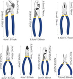 7-Piece Pliers Set - Groove Joint, Slip Joint, Diagonal, Linesman, Long Nose & Mini Long Nose Pliers for DIY & Home Use