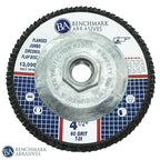 Benchmark Abrasives 4.5" x 5/8"-11 Premium High Density Jumbo Zirconia Type 29 Flap Discs 4 1/2 for Angle Grinder, Sanding Discs, Finishing - Grinding Wheels 4 1/2 Inch (10 Pack) - 60 Grit