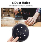 6 Inch Replacement Sander Pads, 6 Holes Hook and Loop Sander Pad for Ridgid R2611 Random Orbit Sander, 2 Pack