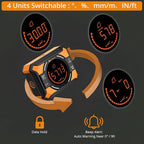 Neoteck Digital Angle Finder with Dual Laser (Class 2 Laser, 1mW Power Output) 4x90/2x180°Angle Gauge with LED Display and Data Hold USB Charging Level Box with Bottom and Back Strong Magnetic