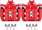 SCITOO Rear Left+Right Brake Calipers With Bracket 19B6886 19B6887 Red Compatible For Acura RDX 2013-2018 For Honda Crosstour 2012-2015 For Honda CR-V 2007-2016