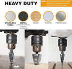 3/16-7/8 Inch Step Drill Bit, M2 HSS Spiral Grooved Step Bit for Stainless Steel, Metal, Wood, Plastic