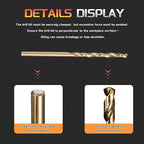 Drill Bit, 5/32" Cutting Diameter (3.969mm), 4241 HSS Black and Gold 118° Cutting Angle Versatile Jobber Bits - (Applications: for Drilling Plastic Wood Soft Thin Metal), 24-Pieces