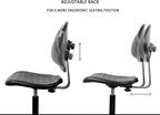 Chair Master (Medium Bench Stool, Standard Casters Easy to Clean! Ergonomic Polyurethane Bench Stool. Seat Height Range 18"-26". Adjustable Footring. for Home Office Lab Workstation