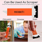 REXBETI 12 Pack Box Cutter, Retractable Cardboard Cutter, Razor Blade Scraper, Handy Box Opener, More Sharp Single Edge Razor Blade Box Cutter Set for Packages Papers and Boxes, Antirust Utility Knife
