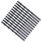 Drill Bit, 3/16" Cutting Diameter, 4241 HSS Nitriding Black 118° Cutting Angle Versatile Jobber Bits - (Applications: for Drilling Plastic Wood Soft Metal), 12-Pieces
