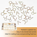 335Pcs 5-13mm Spring Hose Clamps Silicone Vacuum Hose With 9 Sizes Spring Belt Action Water Pipe Clamp Low Pressure Air Clamp Sorting Kit DD007