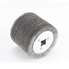 KISEKI 4.7" x 4" Stainless Steel Wire Brush (0.2 mm Wire) Drum, Surface Conditioning Tool, Compatible with Angle Grinder, Die Grinder