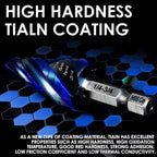 M35 Cobalt Step Drill Bit, Four Spiral Flute Unibit Step Drill Bit (1/4"-3/4") Wear-Resistant TiAlN Coated, 1/4" Hex Shank for Metal, Carbon Steel, Stainless Steel, Wood, Plastic (9 Size)