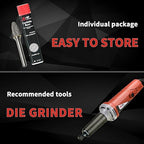 S&F STEAD & FAST Carbide Burr with ¼” Shank ½” Cutter Dia 1” Length, Professional Grade Tungsten File, Die Grinder Bit for Electric or Air Die Grinder, Tree Round Nose, Grinding Burr bit for Metals