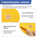 SCOTTCHEN 6inch Buffing Polishing Wheels 1/2" Arbor Hole,2 Pcs Medium (30Ply) for Bench Grinder,with Buffing Polishing Cutting Compound 4 Oz.Kit