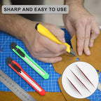 300 Pcs Box Cutters Retractable Utility Knife Office Supplies 9mm Wide Blade Cutter Compact Razor Knife for Home Use(Multicolor)