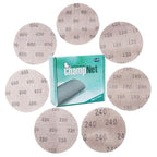 Mesh 5 inch 6 inch Sanding Discs 35PCS Hook and Loop Sanding Discs, Dust-Free, Ideal for Metal, Wood, Composites, Stock Removal, and Fine Finishing (5in, Assorted Grits)