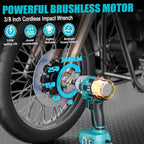 Cordless Impact Wrench for Makita Battery: 250FT-LBS 3/8 inch Impact Gun Brushless Electric Includes LED Work Light - 2400RPM Impact Driver Wrench - Bare Tool Only