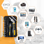 61 PCS Ratchet Screwdriver Set with Bits,Socket Wrench Set,Small Precision Screwdriver Set,Tool Set with Rotatable Ratchet Handle and Storage Case for Women, Men, DIY, Home Repair
