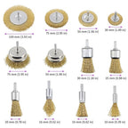 JEUIHAU 36 Pack Wire Brush Wheel for Drill ,Brass Wire Wheel with 1/4" Hex Shank,Wire Cup Brush for Professional Rust and Paint Removal