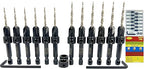 FTG USA Countersink Drill Bit Set for Wood with Tapered Drill Bit 6 Pc #4 (7/64"), 6 Pc #6 (9/64")