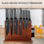Magnetic Knife Holder with Enhanced Magnets, Multifunctional Countertop Magnetic Knife Block Stand, Universal Knife Storage & Kitchen Tool Organizer for Counter Top
