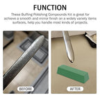 Buffing Polishing Cutting Compounds 20 Oz.Kit-Green Fine/White Medium/Red Coarse,for Stainless Steel Aluminum Jewelry - 3 Pcs