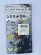 7.9x3.9 inch 12 PCS Nylon Repair Patch Nylon Repair Tape Self Adhesive Fabric Tapes Outdoor Camping Gear Fabric kit for Tent, Umbrella, Down Jackets, Sleeping Bag, Knapsack（White）