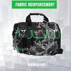 18 Inch Tool Bag With Molded Base and Comfortable Shoulder Straps, Waterproof Wide Mouth Tool Kit, Tool Storage Package For Men/Women (Green18IN)