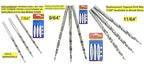 Wood Countersink Drill Bit Set #4#6#8 Set Countersink HSS M2 Tapered Drill Bits, Quick Change Hex Shank Countersink Bit, 1 Stop Collar, 1 Allen Wrench, Countersink Drill Bit for Woodworking
