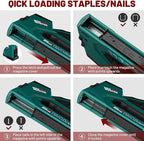 NEU MASTER 6-in-1 Staple Gun, Upholstery Stapler with 4000 Counts Staples, Staple Gun Heavy Duty for Wood, Fixing Material, Decoration DIY, Carpentry, Furniture