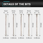 AM ARROWMAX 10pcs T Shape Diamond Burr - 3/32'' Shank Mini Channel Cutting Burs Diamond Mounted Stone Carving Bits for Rotary Tools Includes Dremel