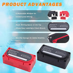 300A Heavy Duty Module Bus BAR 12V 24V 48V DC Power Distribution Block with 4 x 5/16" (M8) Battery Terminal Distribution Block - Buss Bar -Marine Bus Bar (Black & Red)