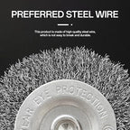 8 Pcs Wire Wheel Brush Set for Drill,Stainless Steel Wire Cup Wheel with 1/4 Inch Hex Shank for Rust Removal, Corrosion and Scrub Surfaces